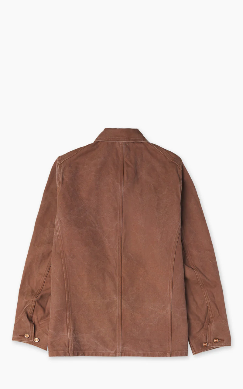 Fullcount 2015-12 Persimmon Tannin Dye Heavy Duck Chore Jacket Brown - Image 3