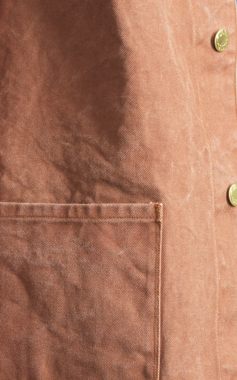 Fullcount 2015-12 Persimmon Tannin Dye Heavy Duck Chore Jacket Brown - Image 6