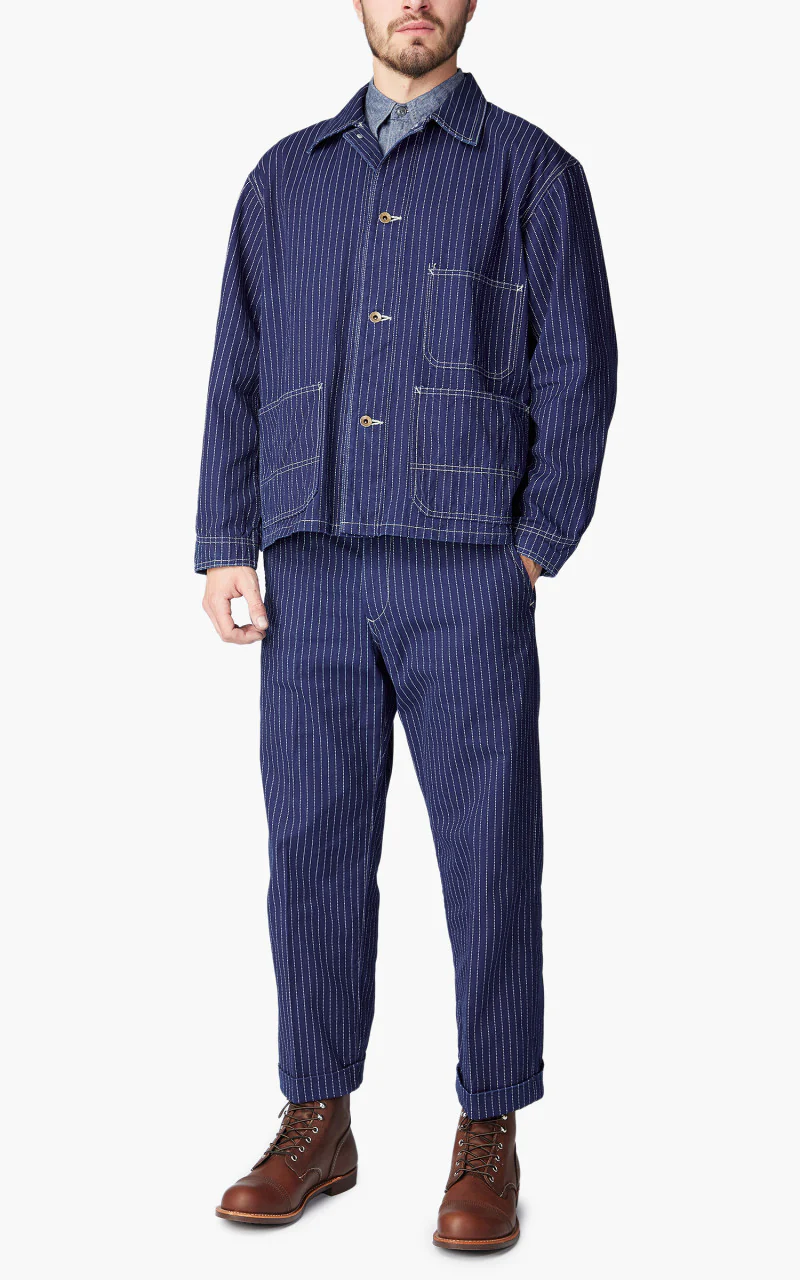 2033-1 Chore Jacket Indigo Wabash Stripe - Image 2
