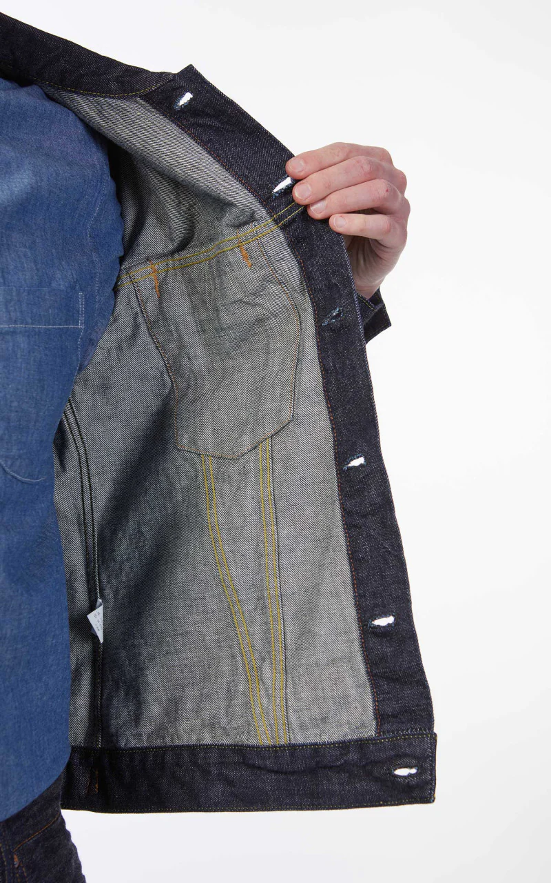 Fullcount 2101W Type 3 Selvedge Denim Jacket One Wash Indigo - Image 12