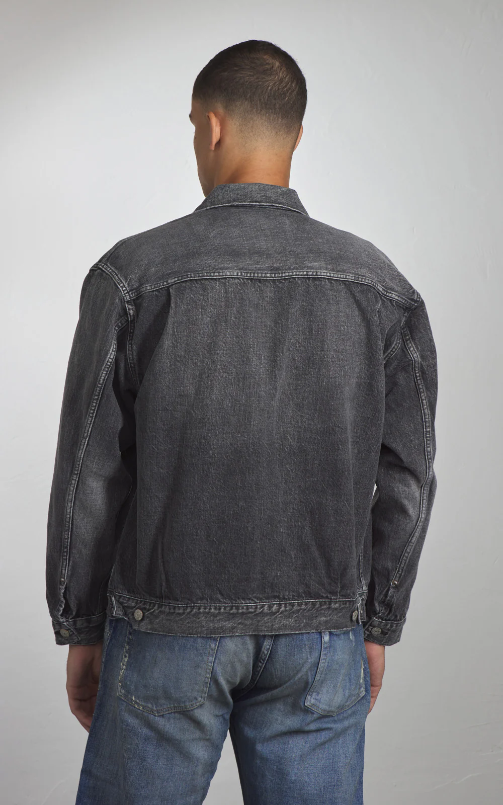 Fullcount 2102BKHW Type 2 Selvedge Denim Jacket Dartford Black - Image 6