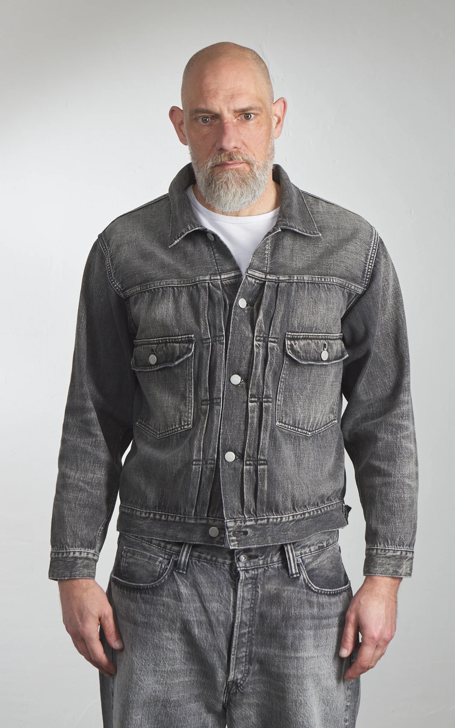Fullcount 2102BKSSHW Type 2 Selvedge Super Smooth Denim Jacket Dartford Black - Image 2