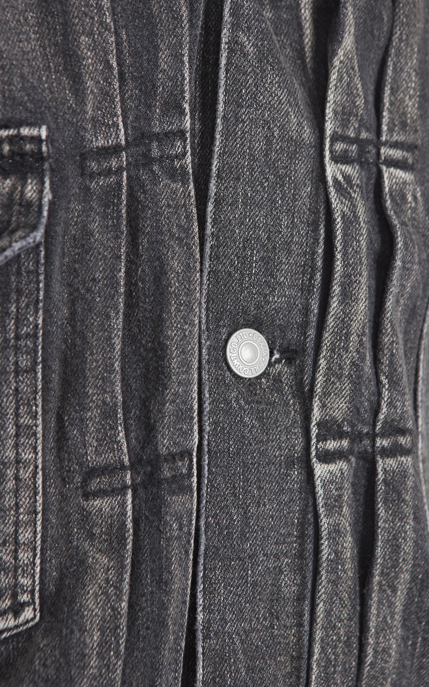 Fullcount 2102BKSSHW Type 2 Selvedge Super Smooth Denim Jacket Dartford Black - Image 9