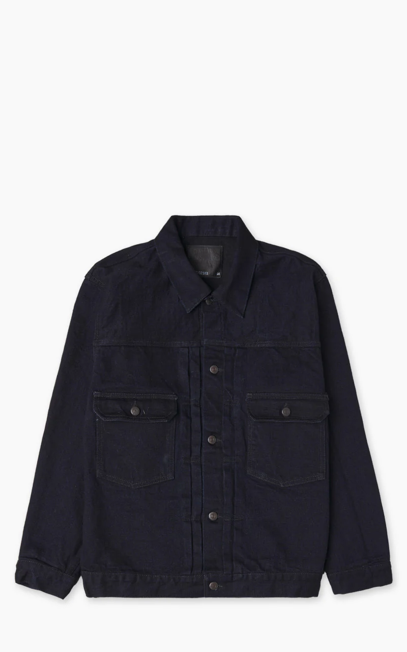 Fullcount 2102SRB Type 2 Selvedge Denim Jacket Super Rough Indigo x Black 15.5oz