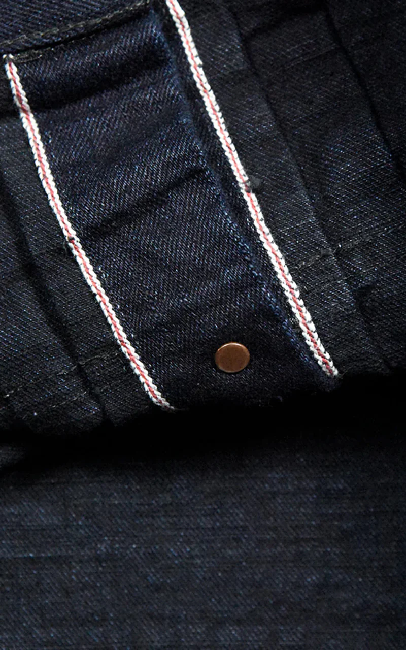Fullcount 2102SRB Type 2 Selvedge Denim Jacket Super Rough Indigo x Black 15.5oz - Image 5