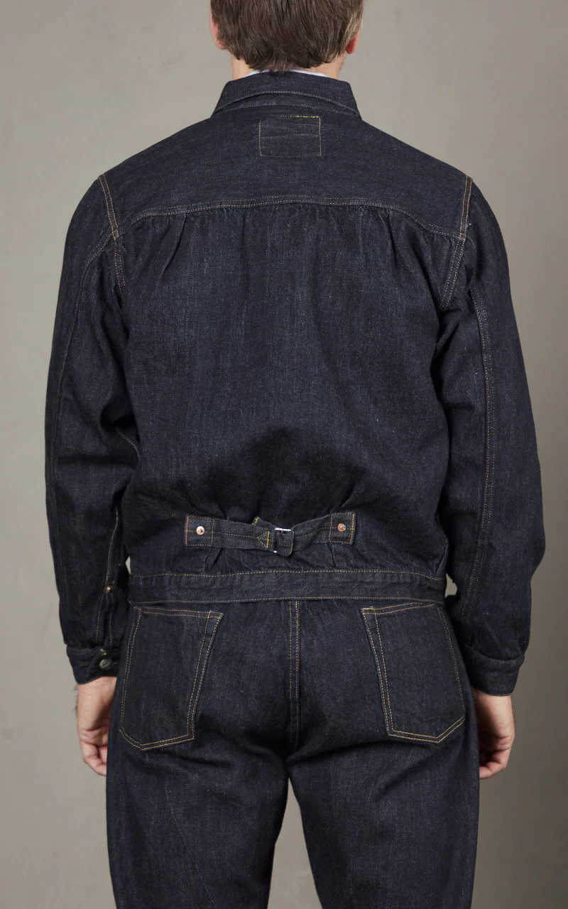 2107SSW Type 1 Selvedge Denim Jacket Super Smooth One Wash Indigo - Image 4