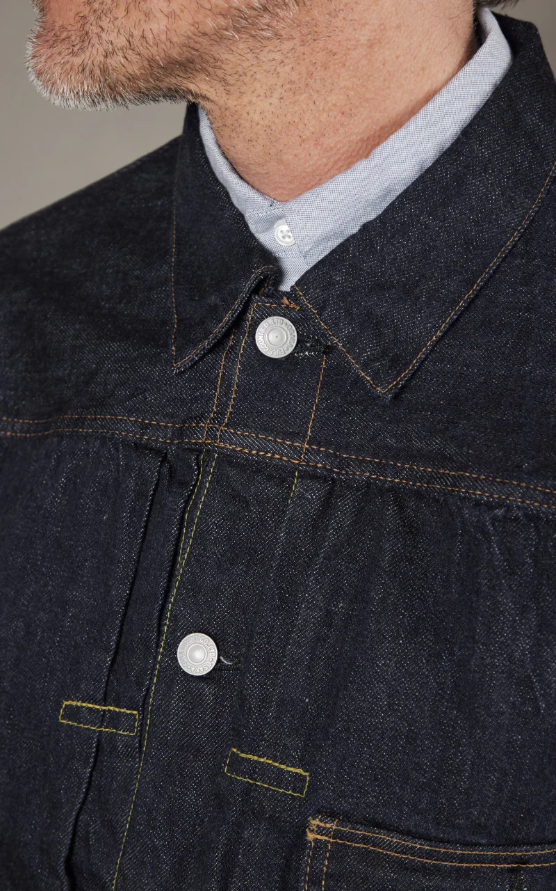 2107SSW Type 1 Selvedge Denim Jacket Super Smooth One Wash Indigo - Image 5