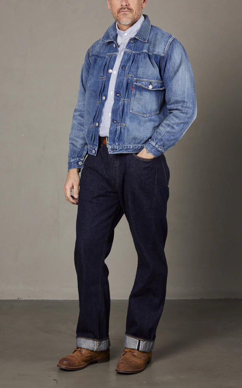 2978-2107SS Type1 Selvedge Denim Jacket Super Smooth Dartford Indigo - Image 2