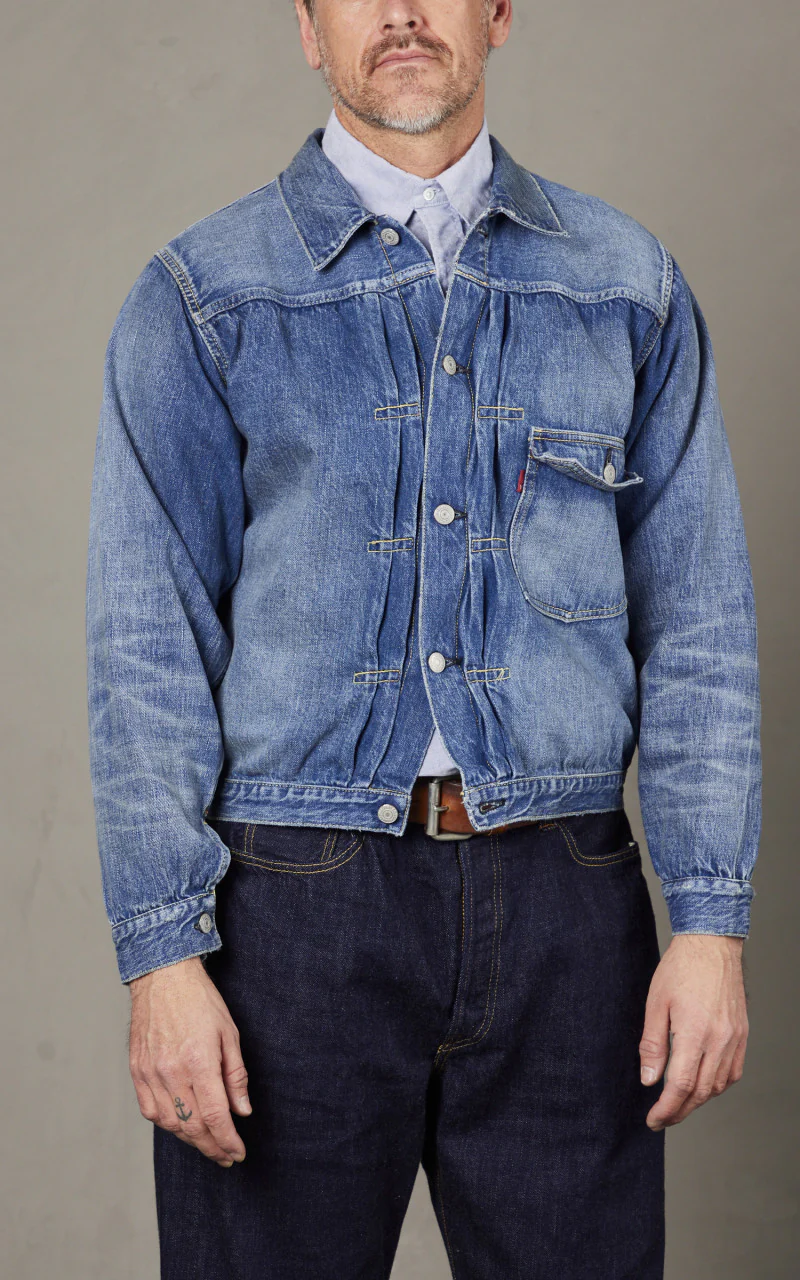 2978-2107SS Type1 Selvedge Denim Jacket Super Smooth Dartford Indigo - Image 4