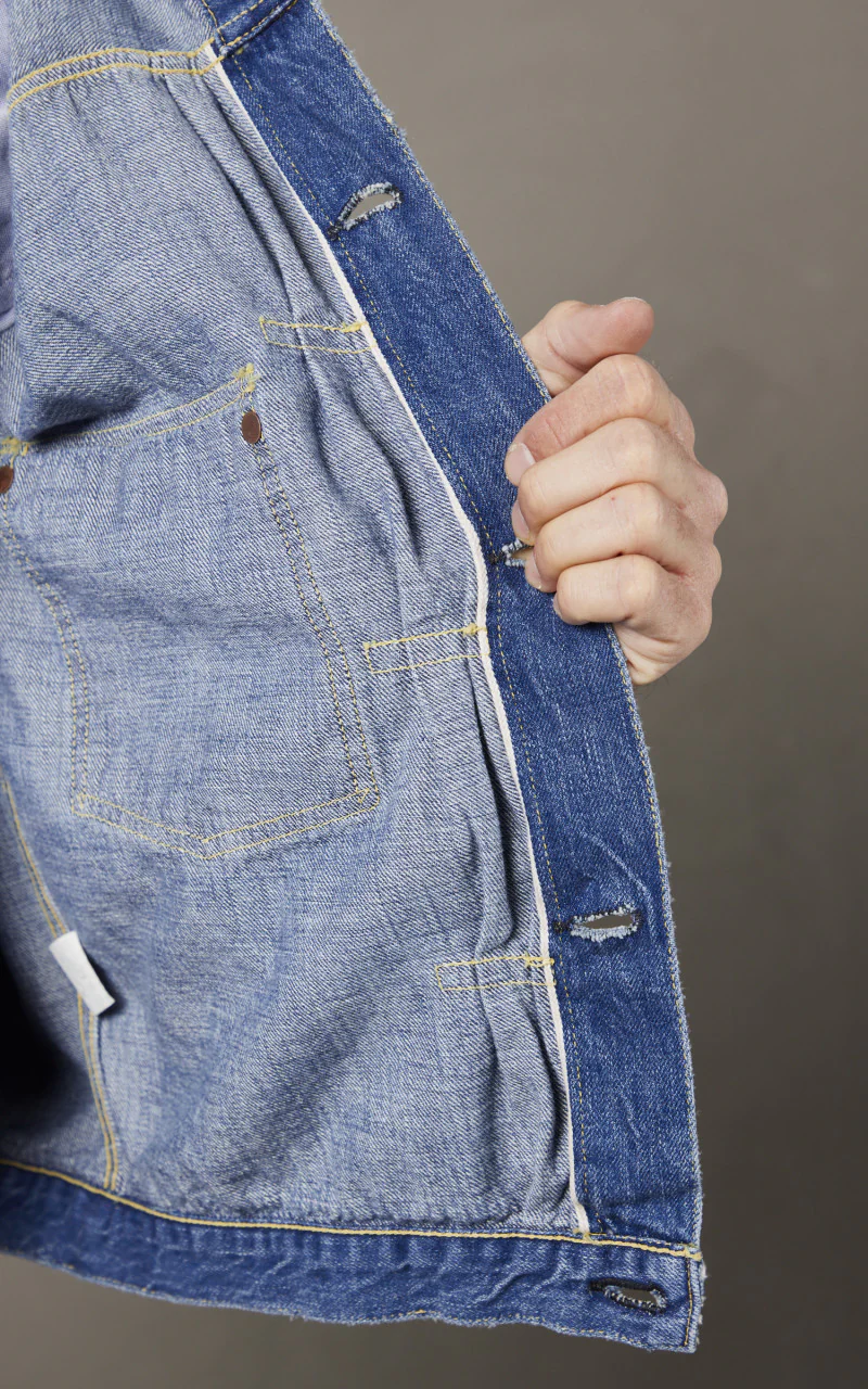 2978-2107SS Type1 Selvedge Denim Jacket Super Smooth Dartford Indigo - Image 7