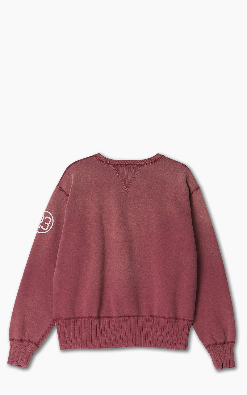 Fullcount 3757 Double V Set In Sleeve Sweater Burgundy "30th Anniversary" - Image 3