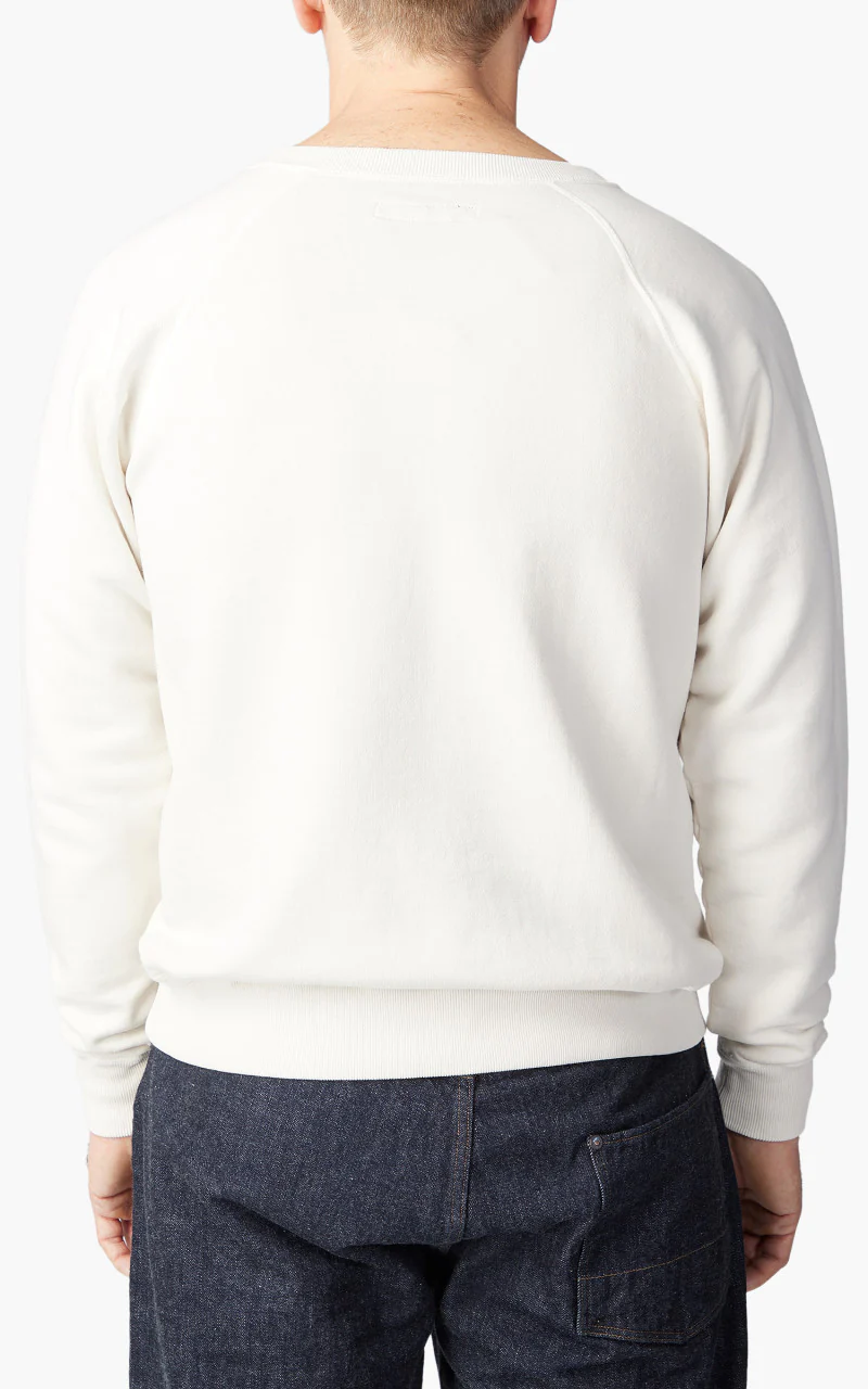 Fullcount 3765-2 "Count" Raglan Sleeve College Sweatshirt Off White - Image 6