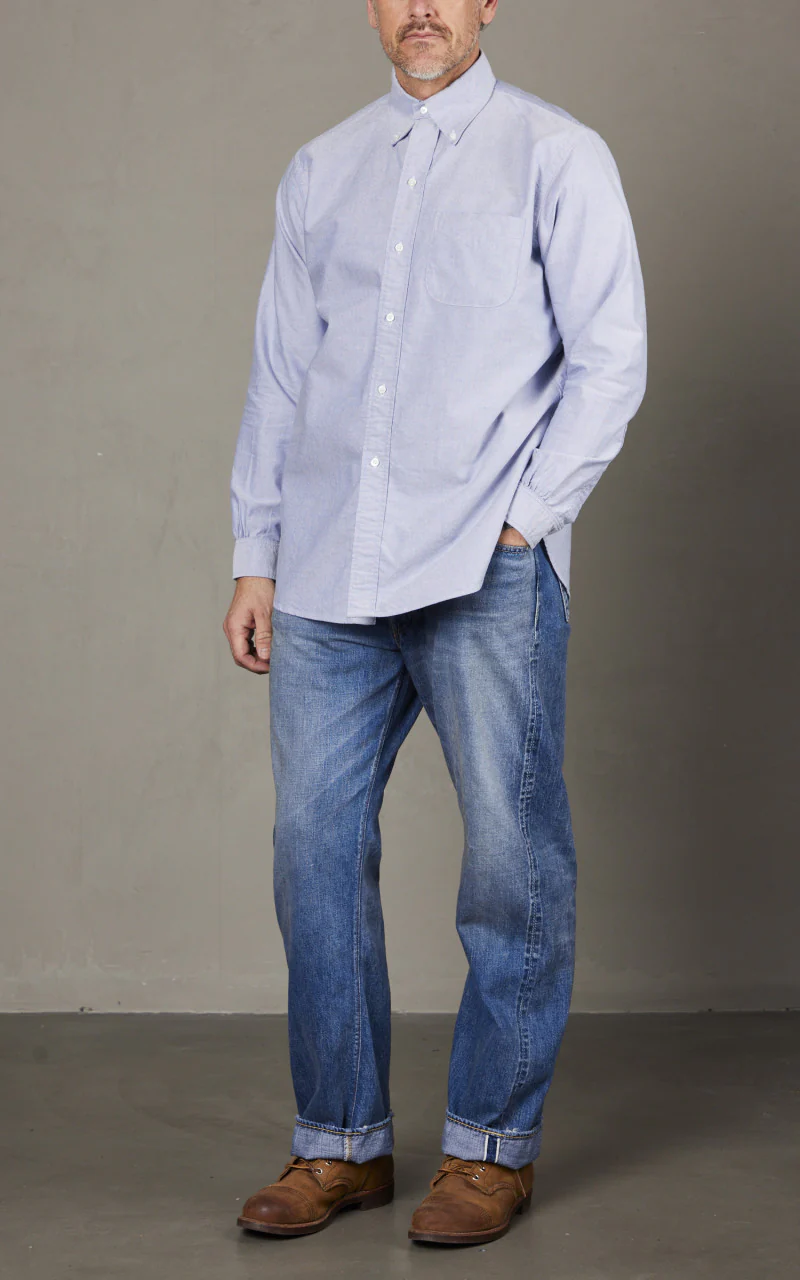 Fullcount 4081 Good Old B.D. Shirt Blue - Image 2