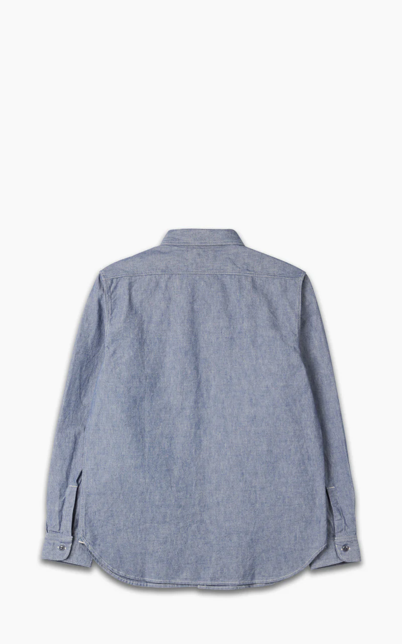 4810-23A Heavy Duty Chambray Shirt Indigo Blue - Image 2