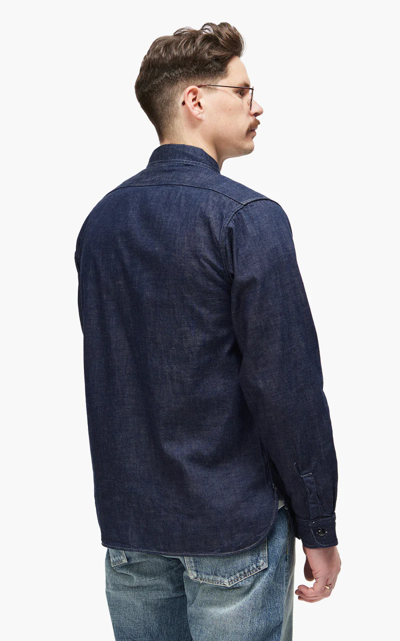 Fullcount 4890 Denim Work Shirt Indigo - Image 7