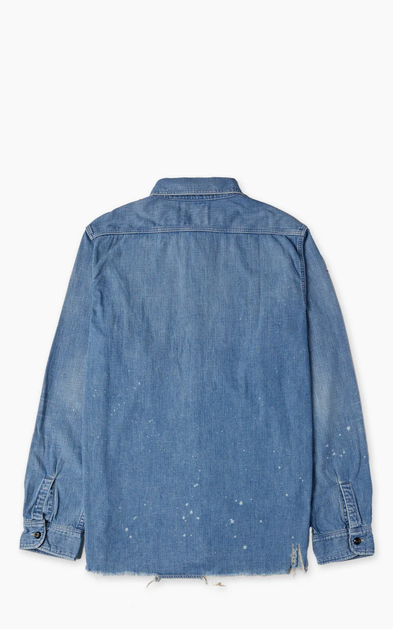 Fullcount 4890HW-24 Denim Work Shirt Used Wash - Image 3