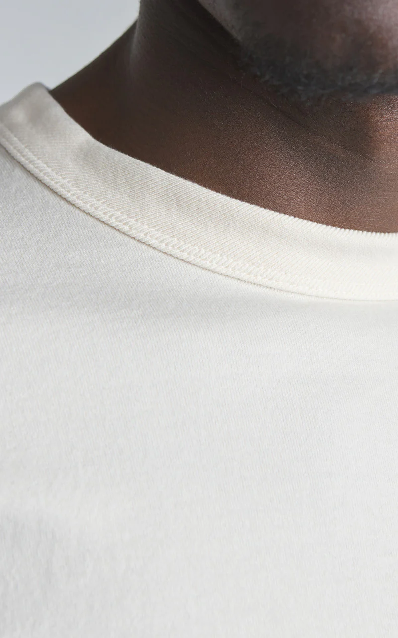 Fullcount 5222-22 Flat Seam Heavyweight T-Shirt Ecru - Image 4