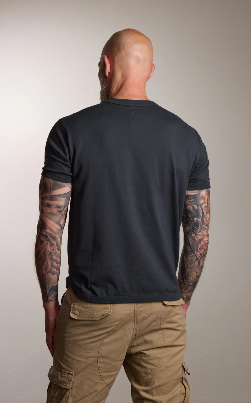 Fullcount 5222-22 Flat Seam Heavyweight T-Shirt Ink Black - Image 5