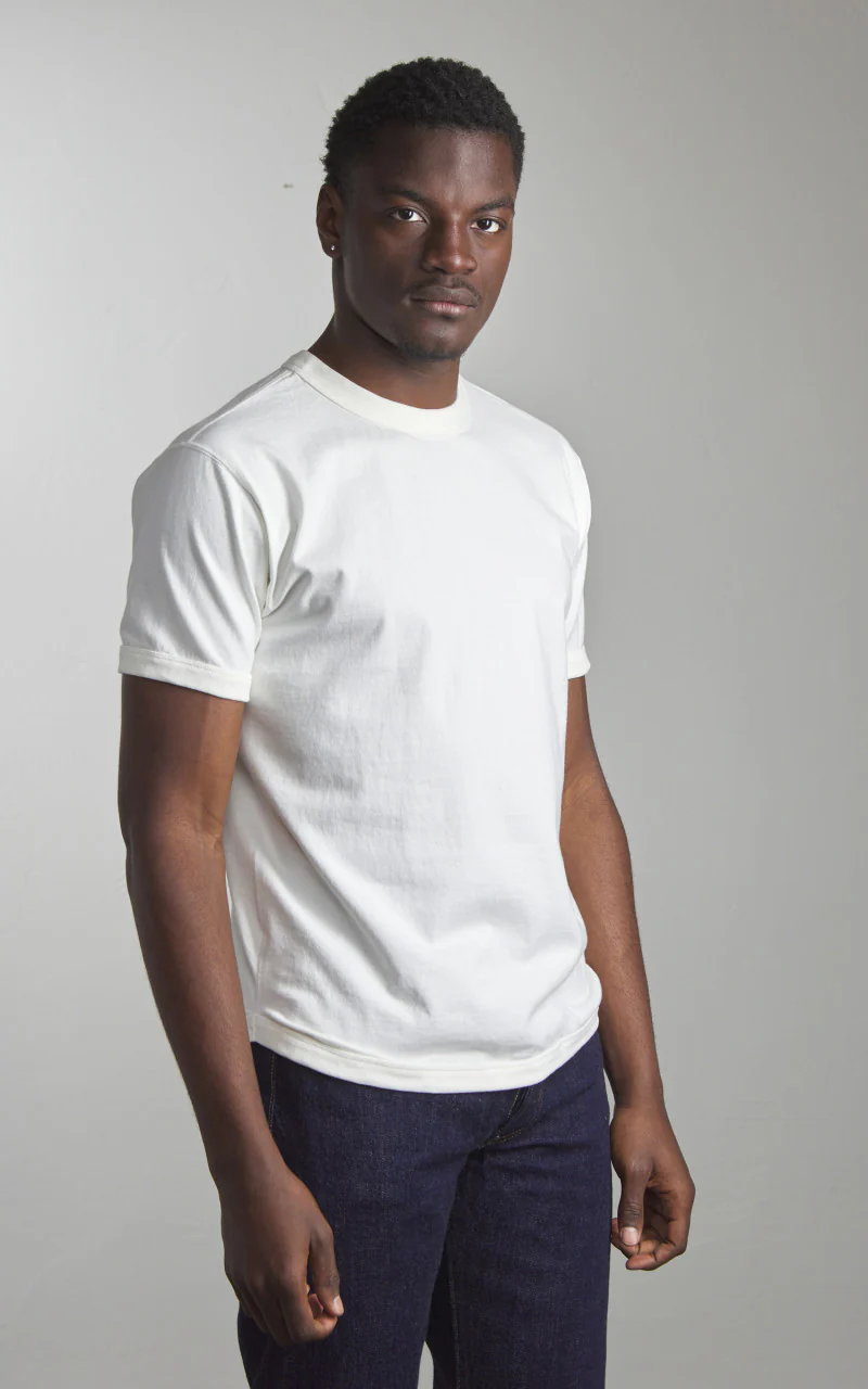Fullcount 5222-22 Flat Seam Heavyweight T-Shirt White - Image 2