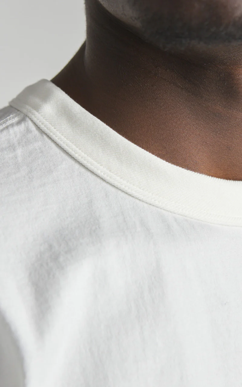 Fullcount 5222-22 Flat Seam Heavyweight T-Shirt White - Image 4