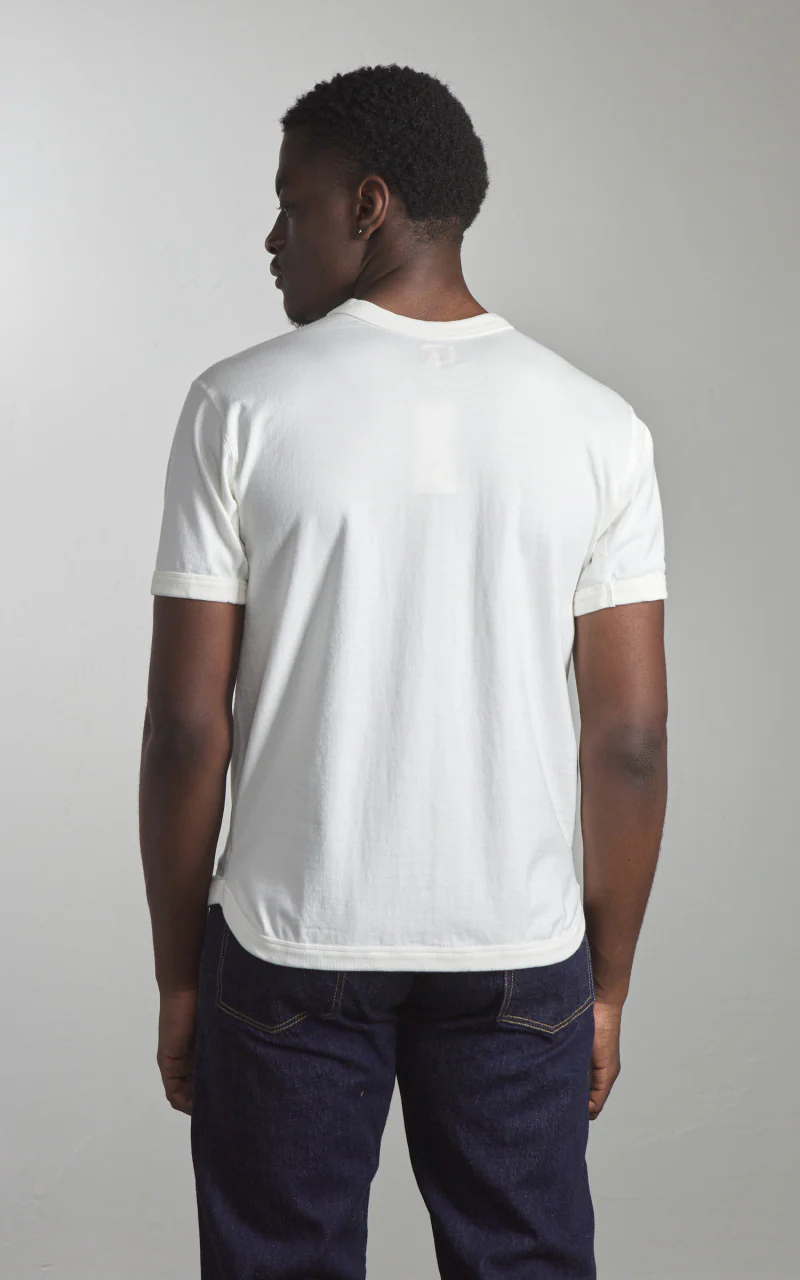 Fullcount 5222-22 Flat Seam Heavyweight T-Shirt White - Image 5