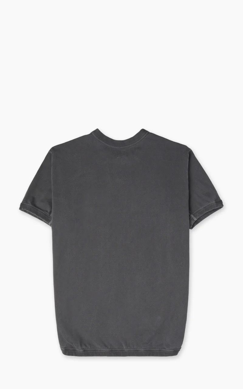 Fullcount 5222-25 Flat Seam Heavyweight T-Shirt Pigment Dyed Ink Black - Image 3