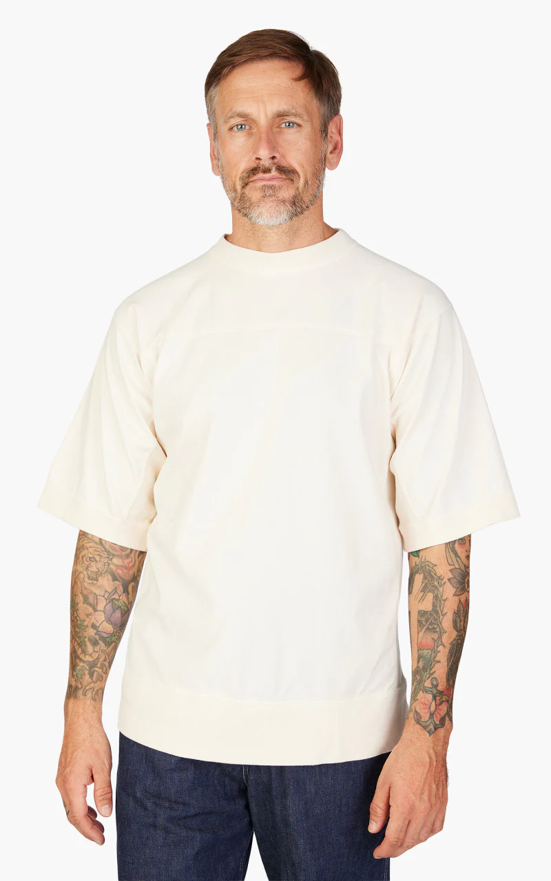 Fullcount 5222FB Heavyweight Football T-Shirt Ecru - Image 4