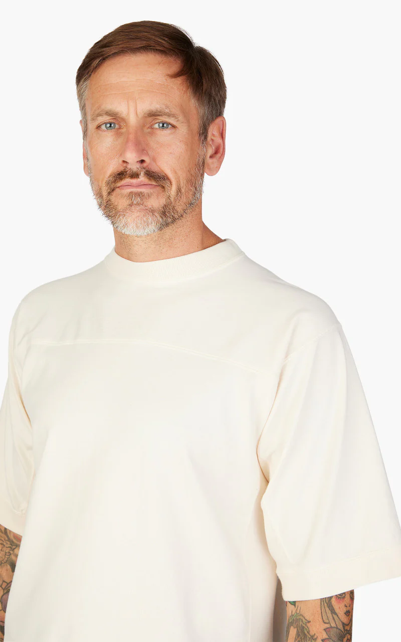 Fullcount 5222FB Heavyweight Football T-Shirt Ecru - Image 6