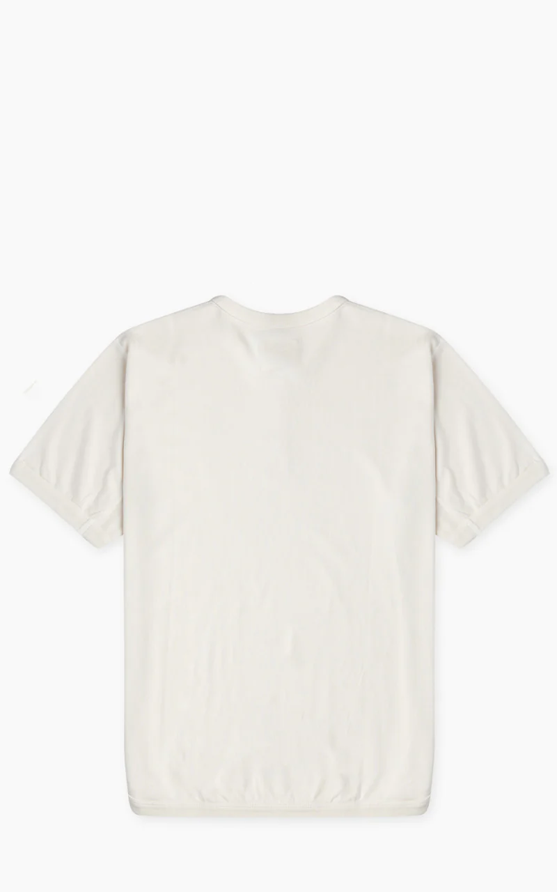 Fullcount 5222H-21 Flat Seam Heavyweight Henley T-Shirt Ecru - Image 2
