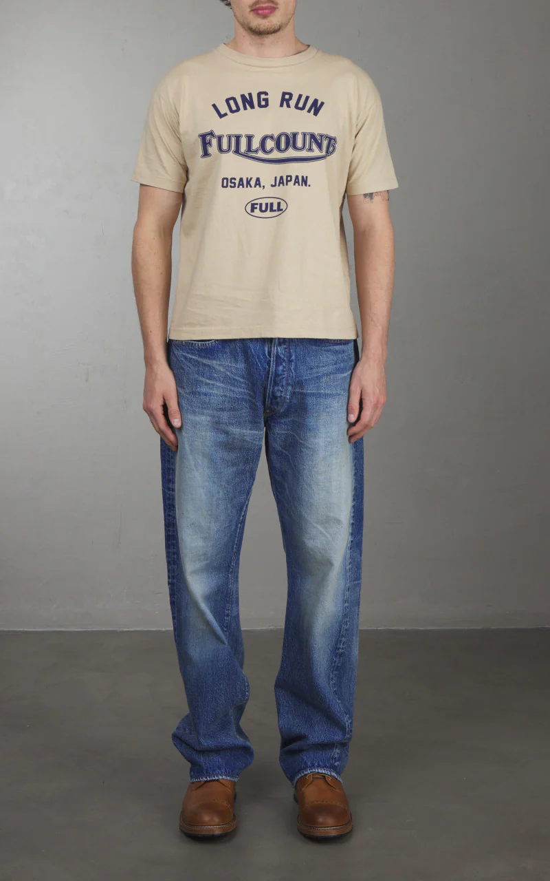 5500PT-1 Long Run Fullcount T-Shirt Beige - Image 2
