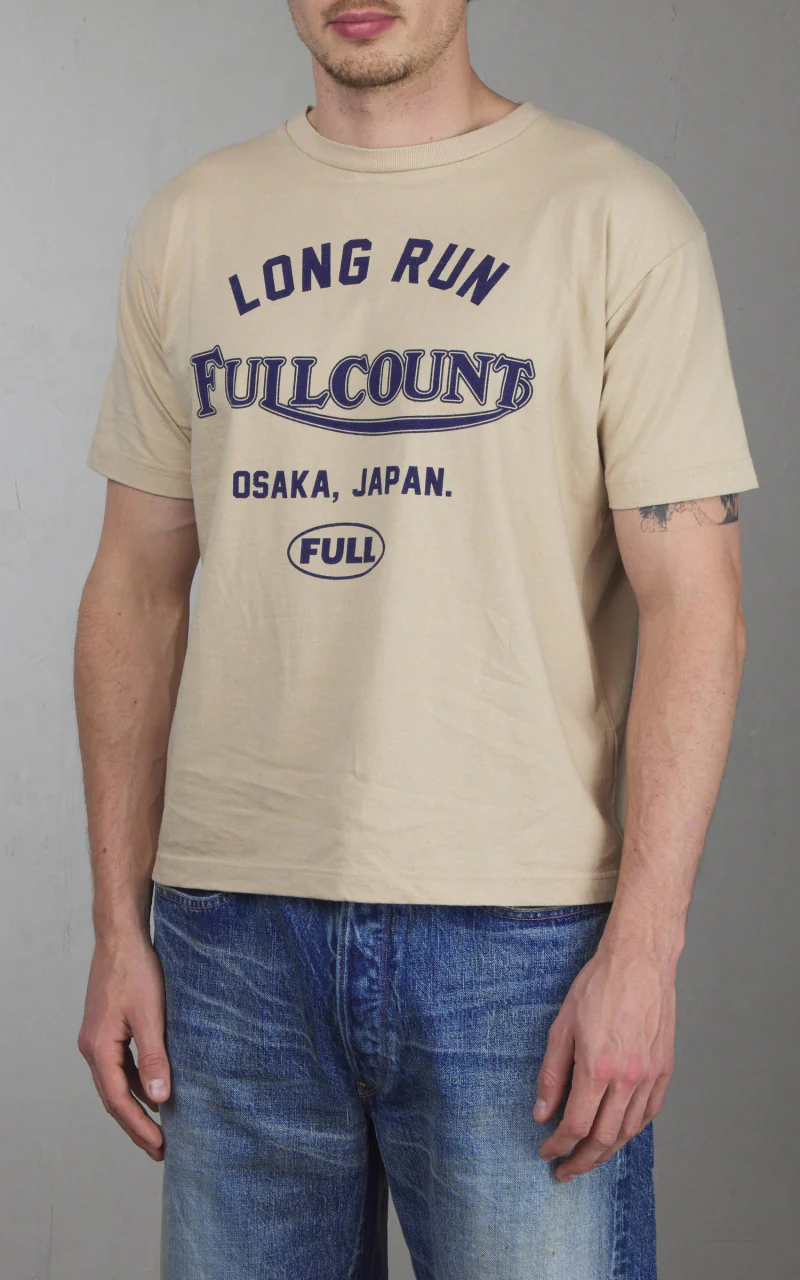 5500PT-1 Long Run Fullcount T-Shirt Beige - Image 3