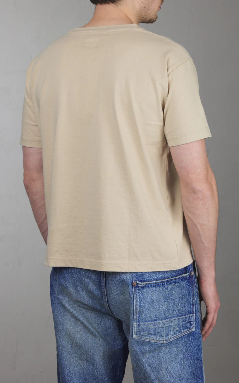 5500PT-1 Long Run Fullcount T-Shirt Beige - Image 4