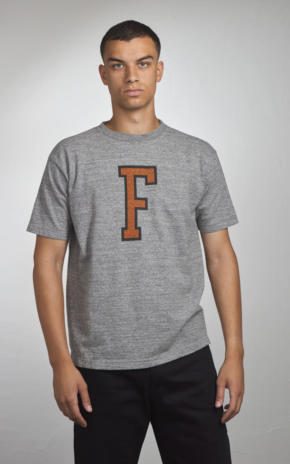 Fullcount 5501PT "F" T-Shirt Heather Grey - Image 2