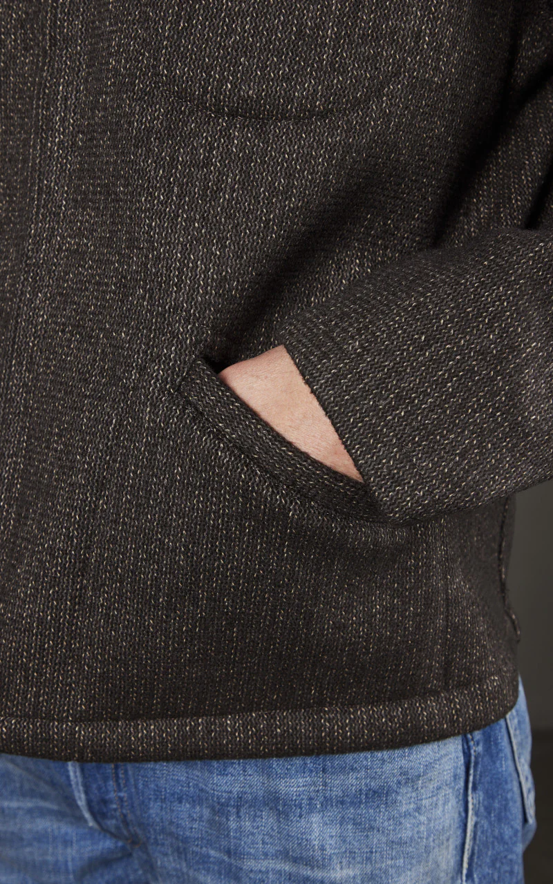 BBJ-024 Browns Beach Truckers Jacket Oxford Grey - Image 6