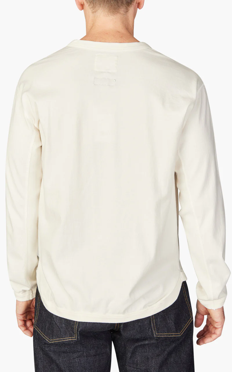RL-005 Flat Seam Heavyweight Longsleeve T-Shirt White - Image 5
