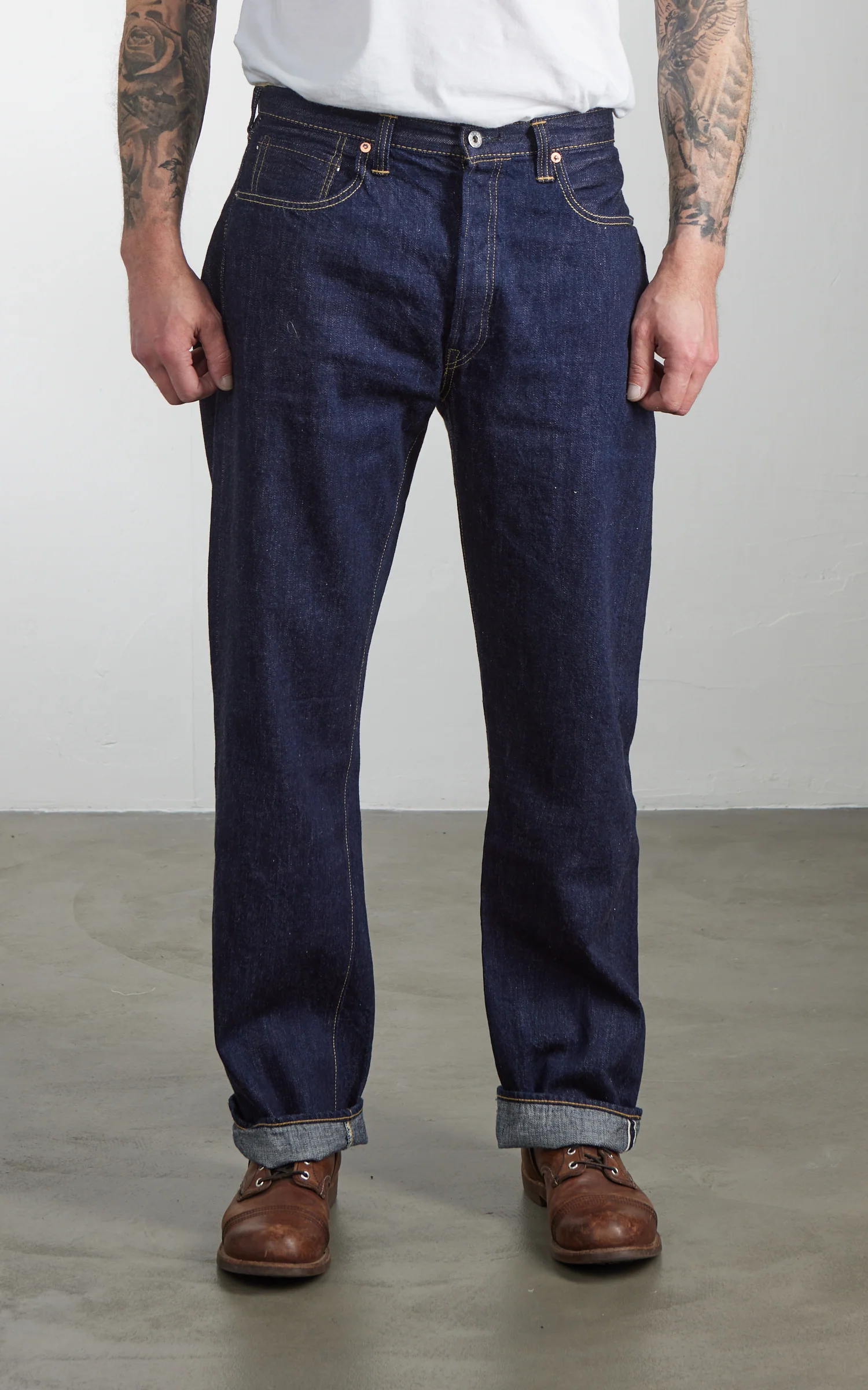 Fullcount S0105SSW WWII Model Denim Pants One Wash Indigo 11.5oz - Image 2