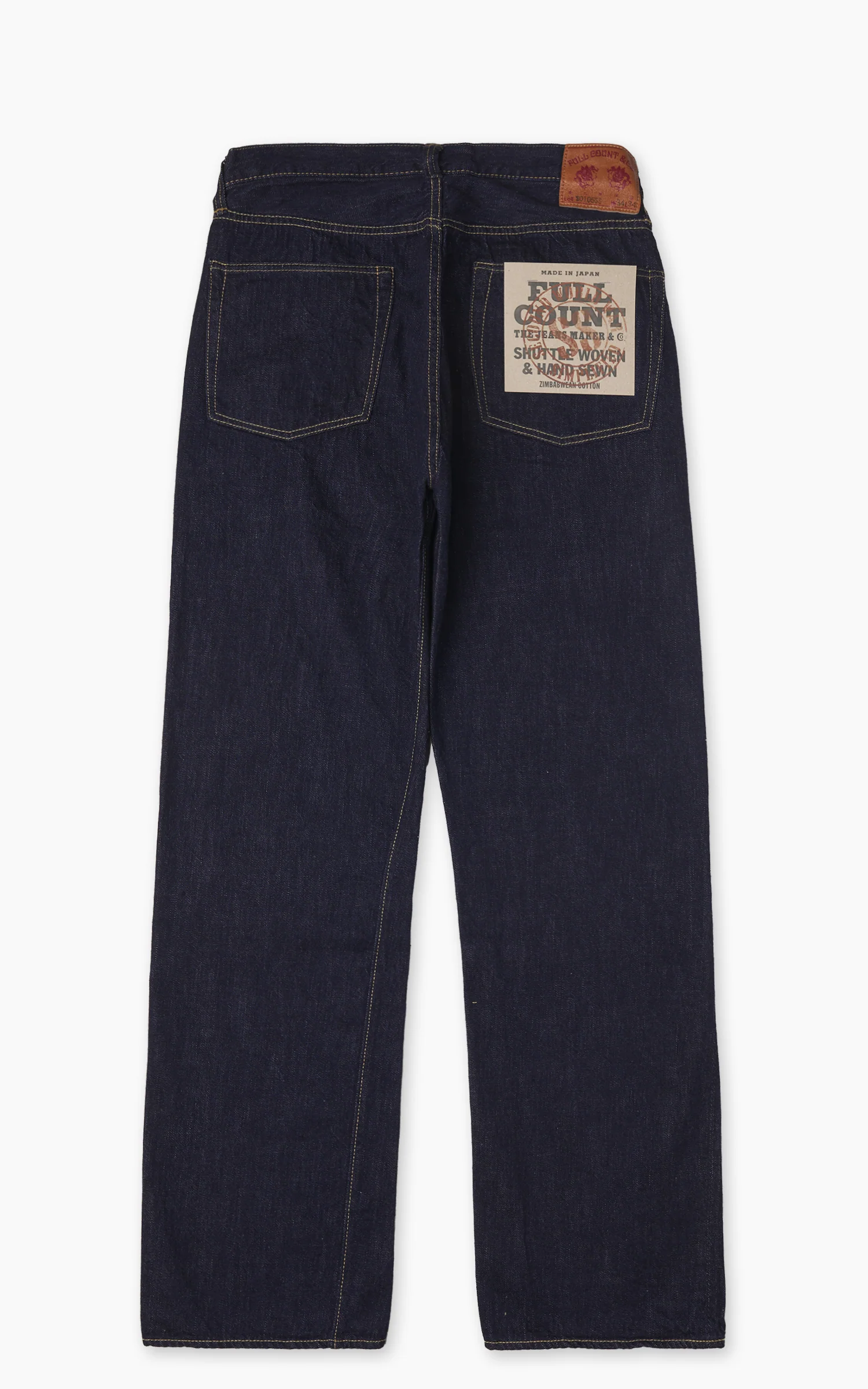 Fullcount S0105SSW WWII Model Denim Pants One Wash Indigo 11.5oz - Image 3