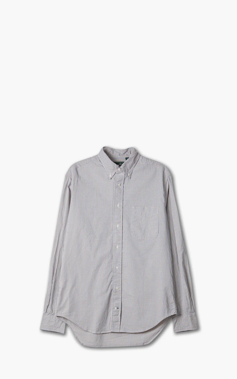 Gitman Vintage Button Down L/S Shirt Archive Gingham Poplin Blue