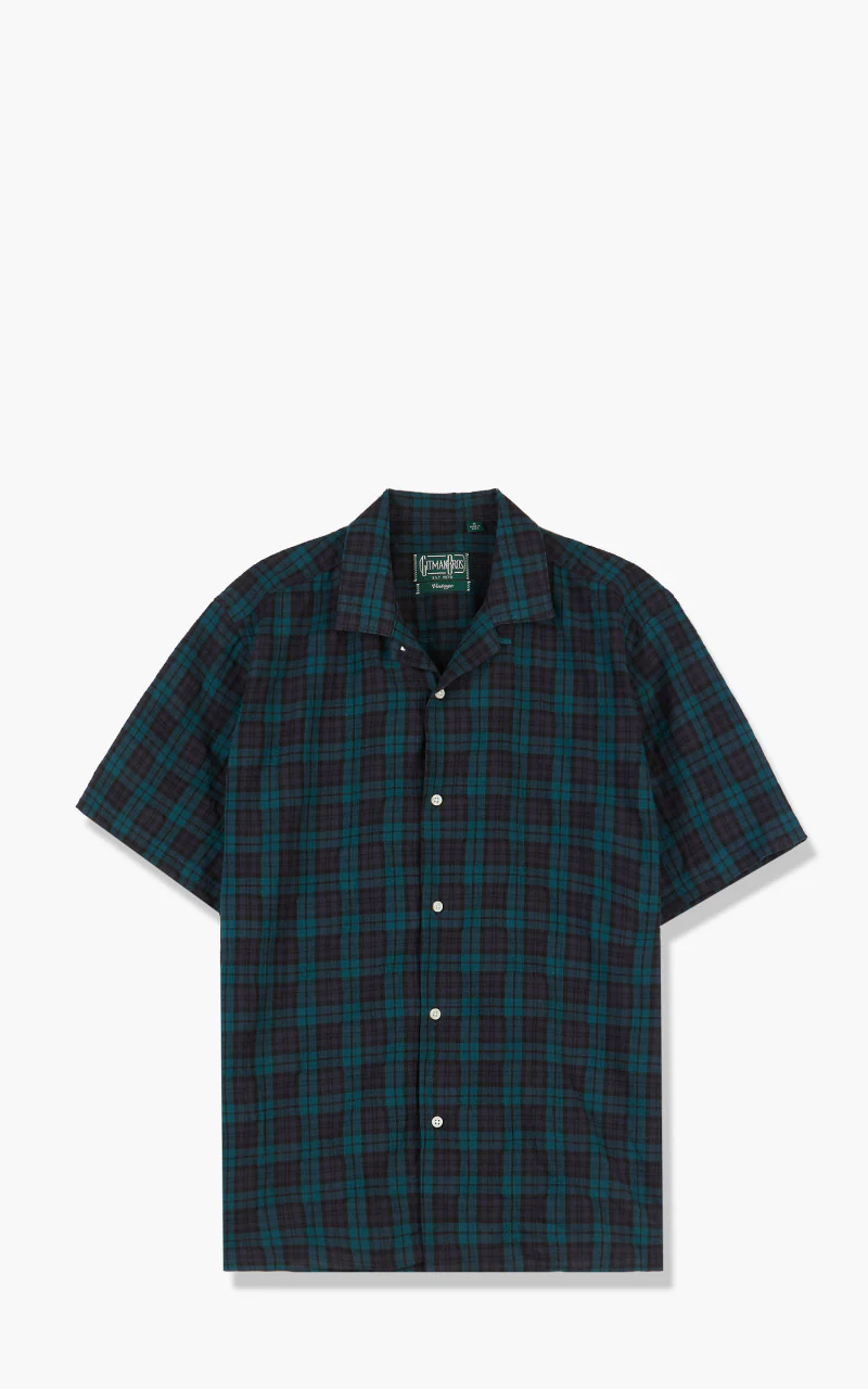 Gitman Vintage Panama Washer Cloth Blackwatch