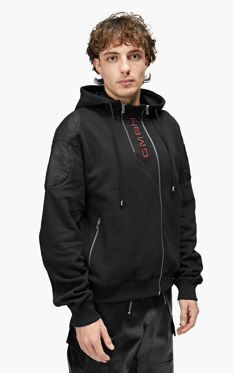 GmbH Murad Jersey Jacket With Extended Collar Black - Image 4