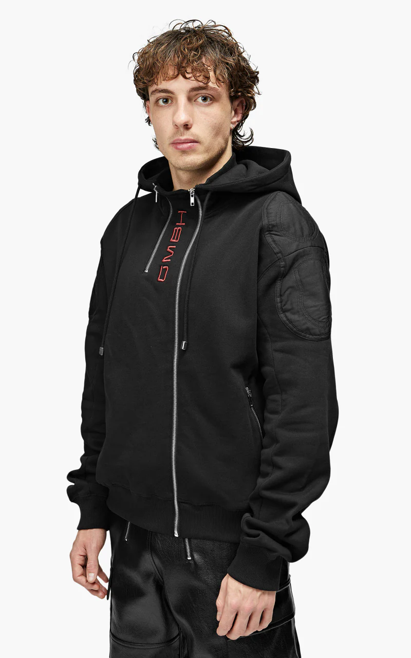 GmbH Murad Jersey Jacket With Extended Collar Black - Image 9