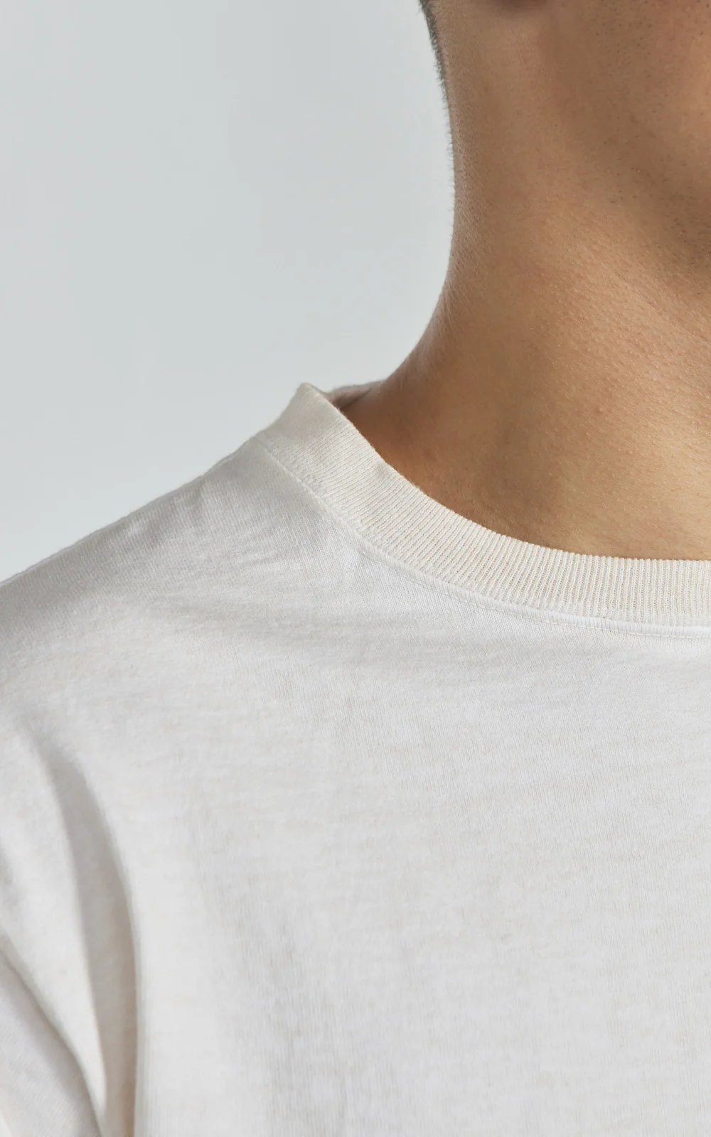 Good On Heavy Jersey L/S Crew T-Shirt P-Natural - Image 3