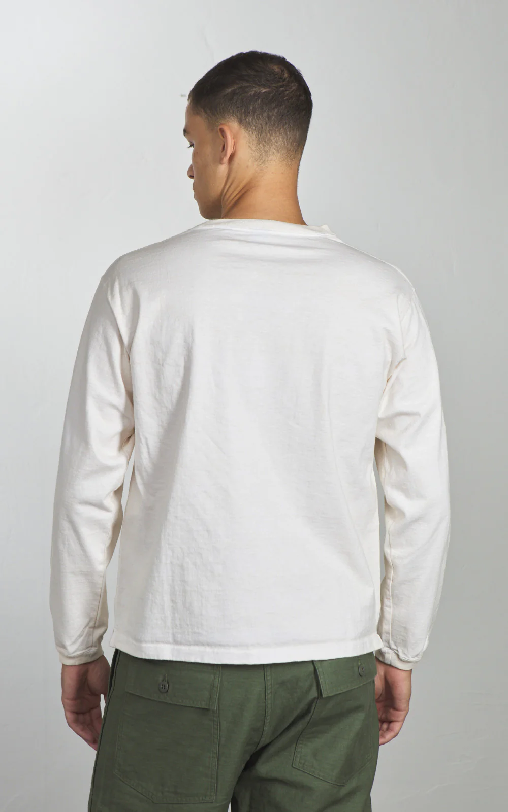 Good On Heavy Jersey L/S Crew T-Shirt P-Natural - Image 6