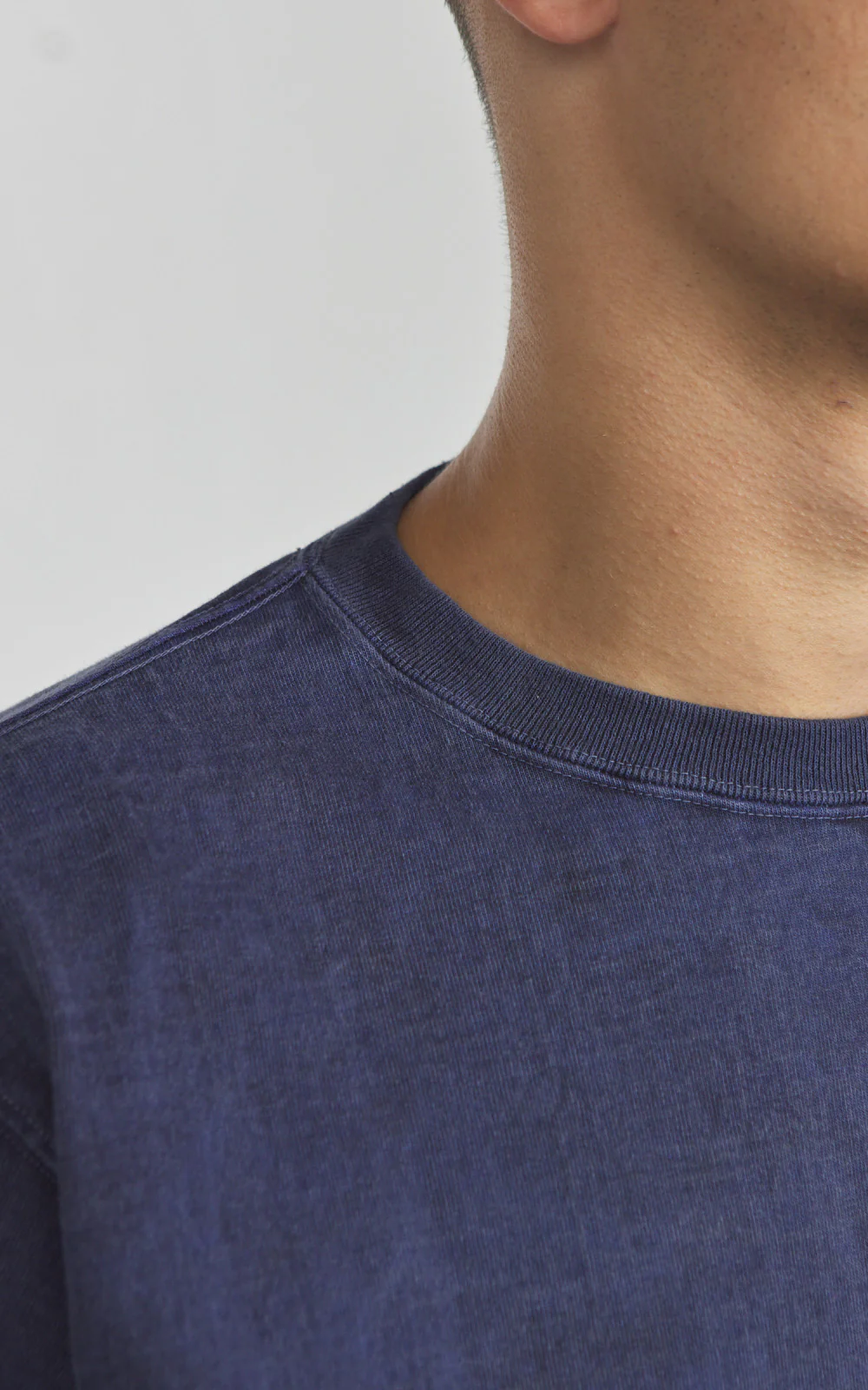 Good On Heavy Jersey L/S Crew T-Shirt P-Navy - Image 3