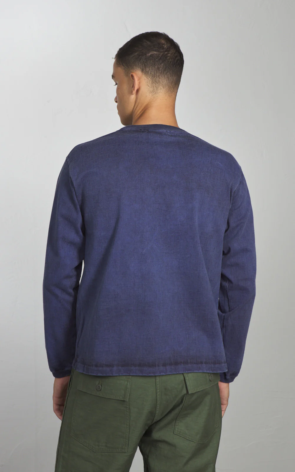 Good On Heavy Jersey L/S Crew T-Shirt P-Navy - Image 6