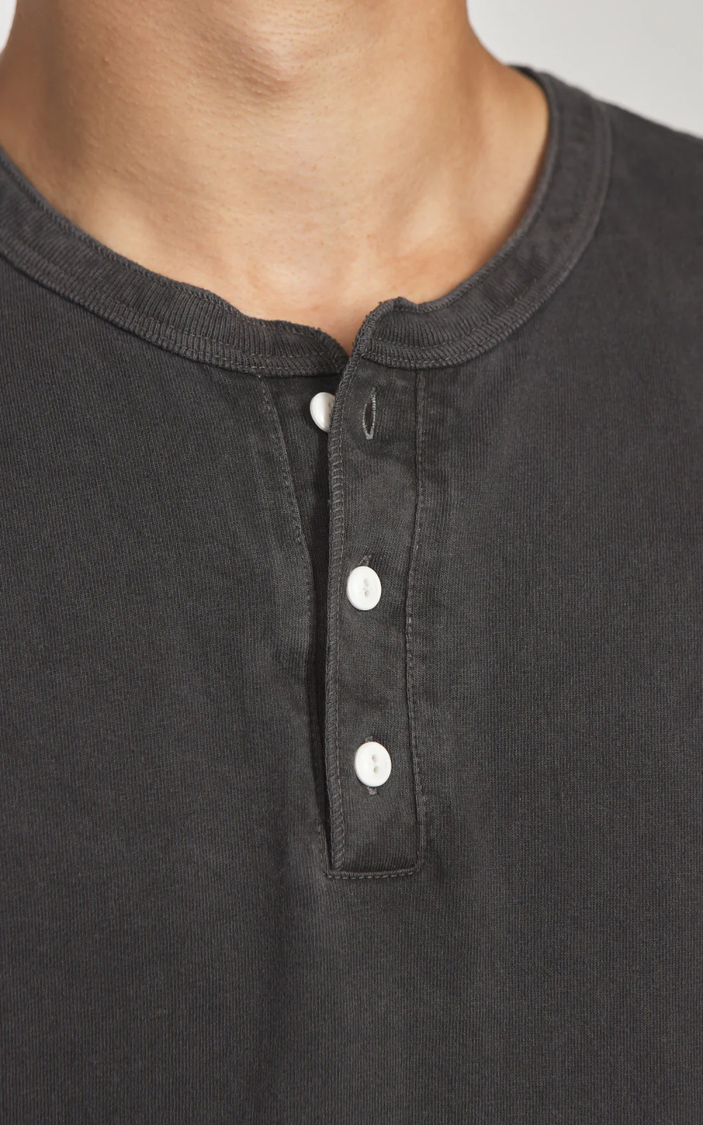 Good On L/S Henley T-Shirt P-Black - Image 3