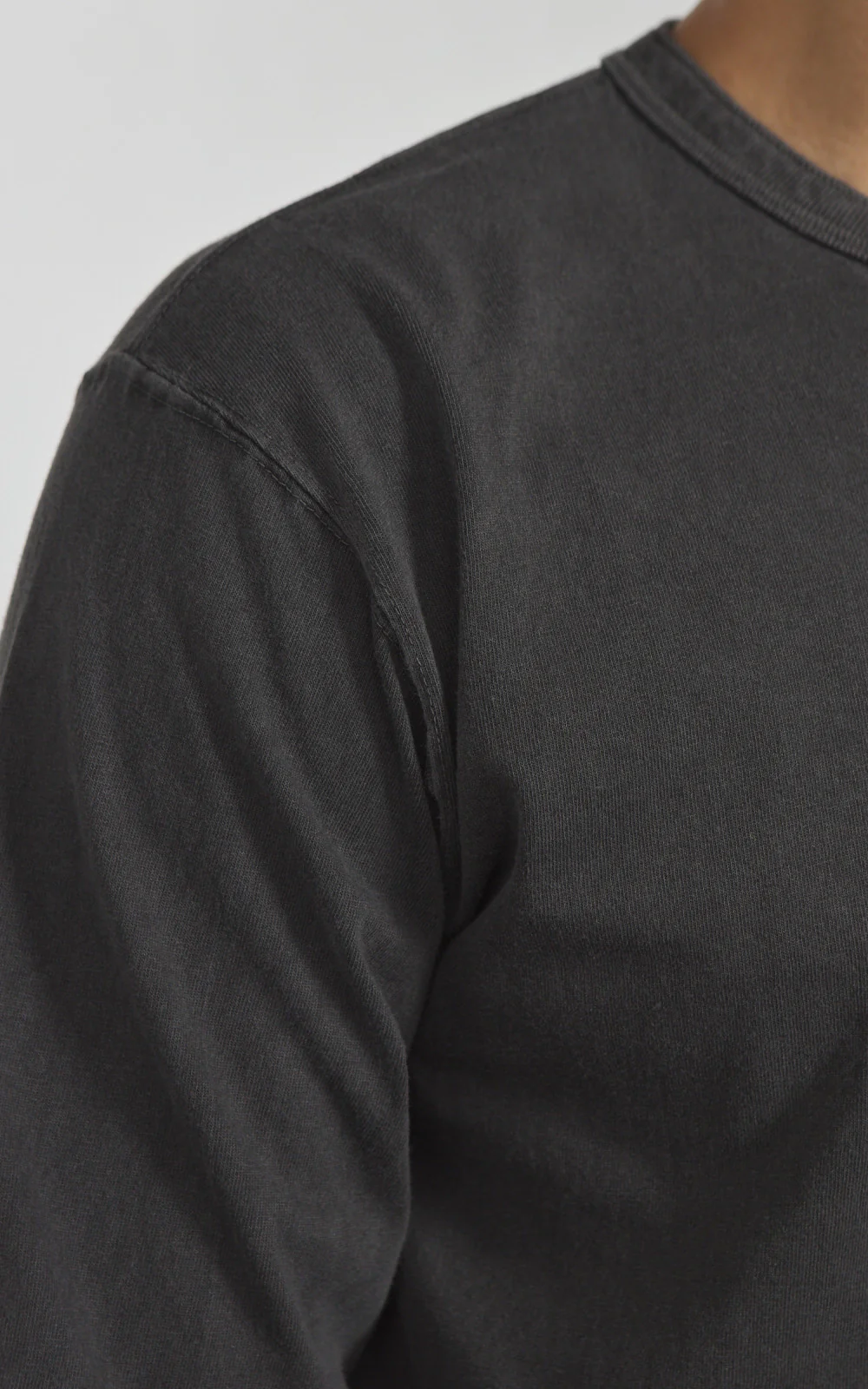 Good On L/S Henley T-Shirt P-Black - Image 4