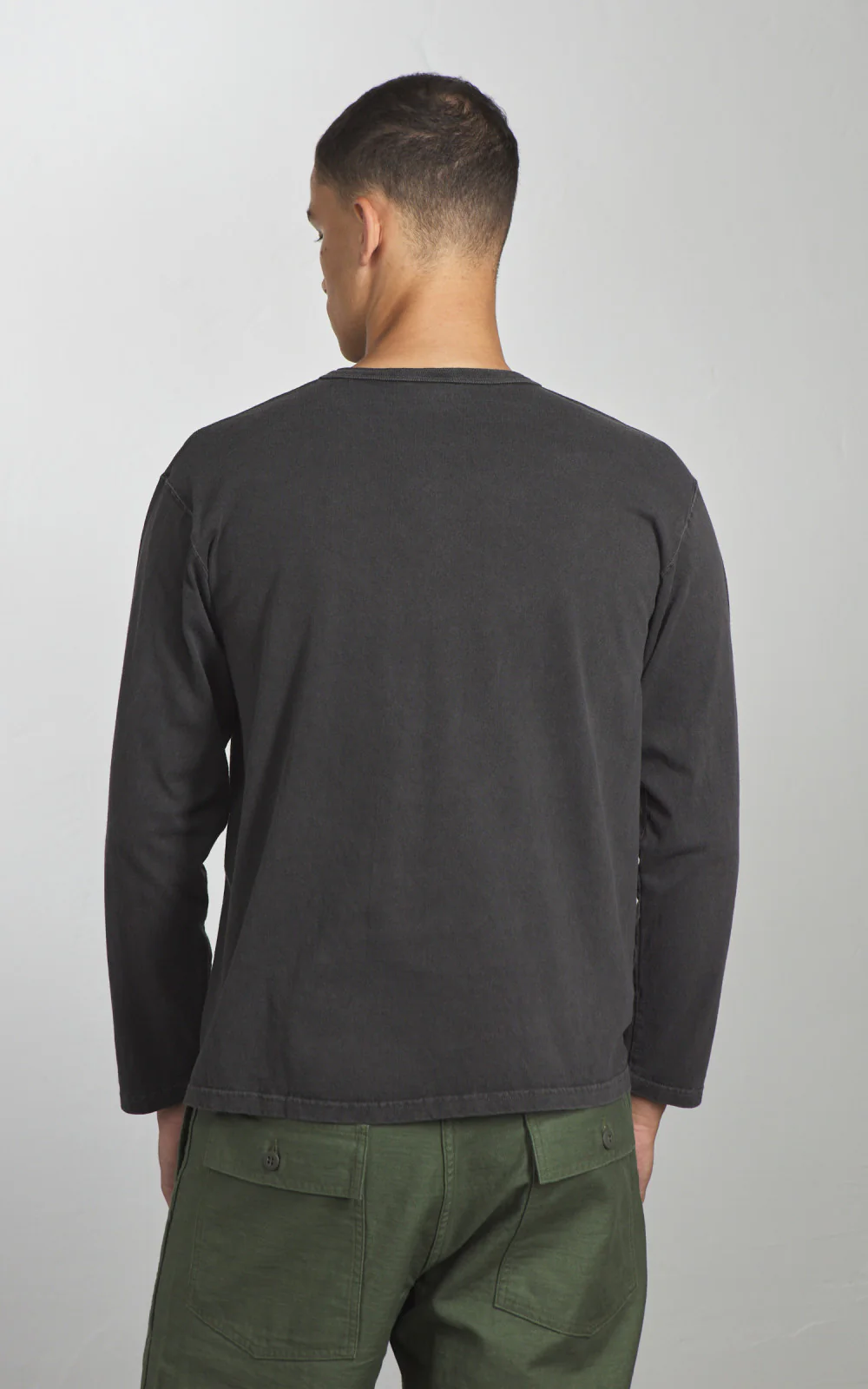 Good On L/S Henley T-Shirt P-Black - Image 6