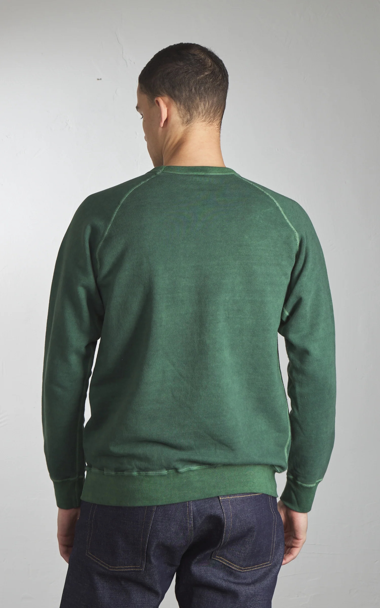 Good On Raglan Crew Sweatshirt P-Dark Green - Image 6