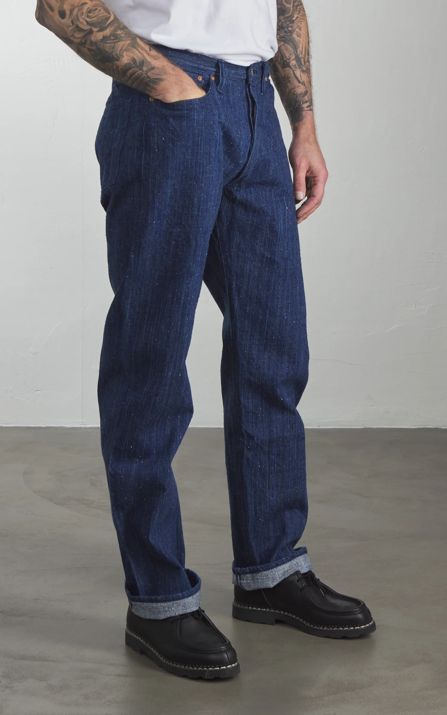 Graph Zero Natural Dyed Regular Straight Jeans Natural Indigo 13oz - Image 3